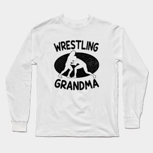 Funny Wrestling Grandma Wrestling Lover Mothers Day Long Sleeve T-Shirt